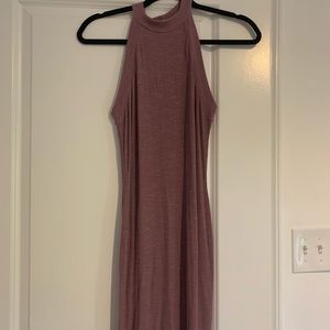 Ribbed Mauve Dress